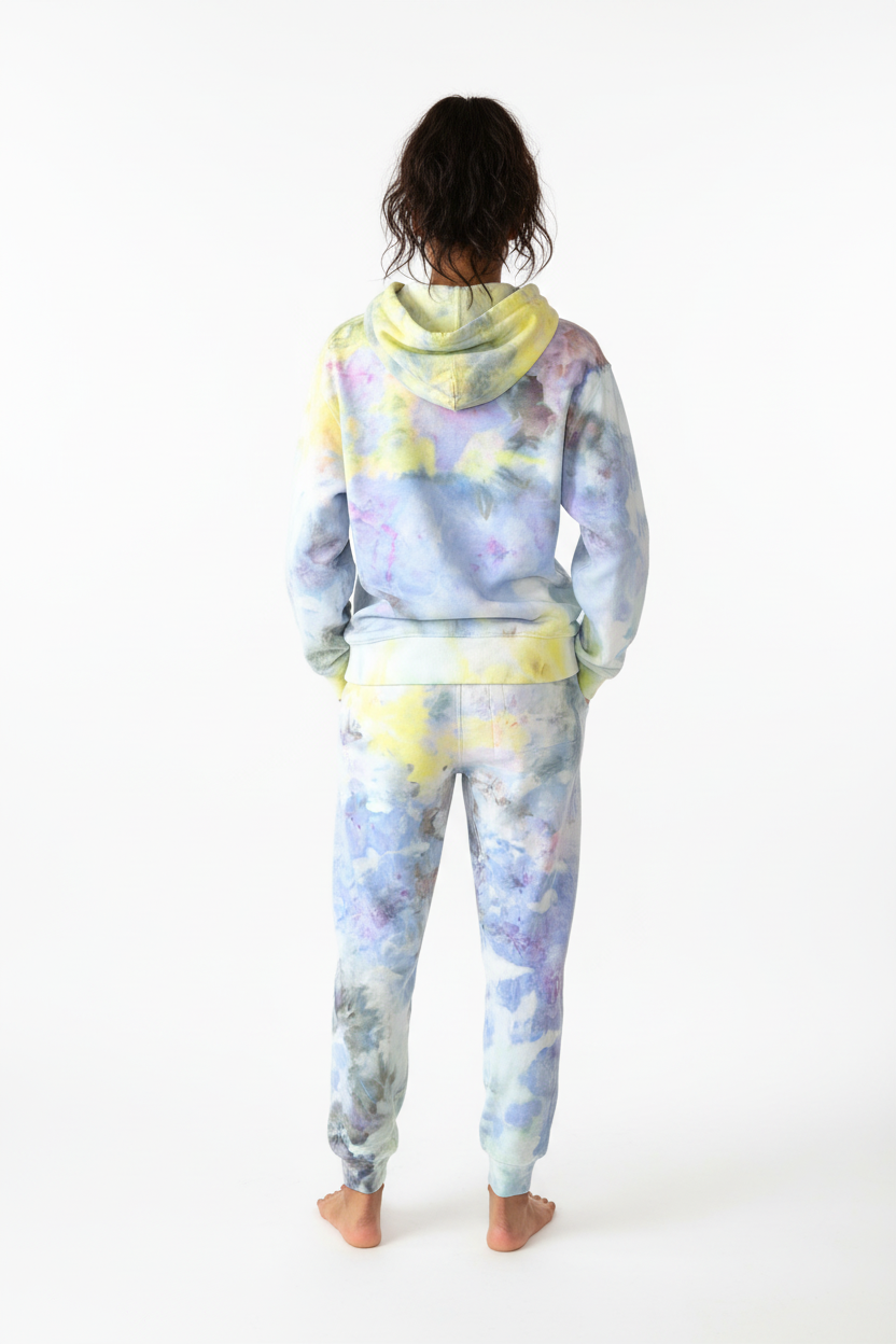 Model back view - Morning Meadow Mist lounge set