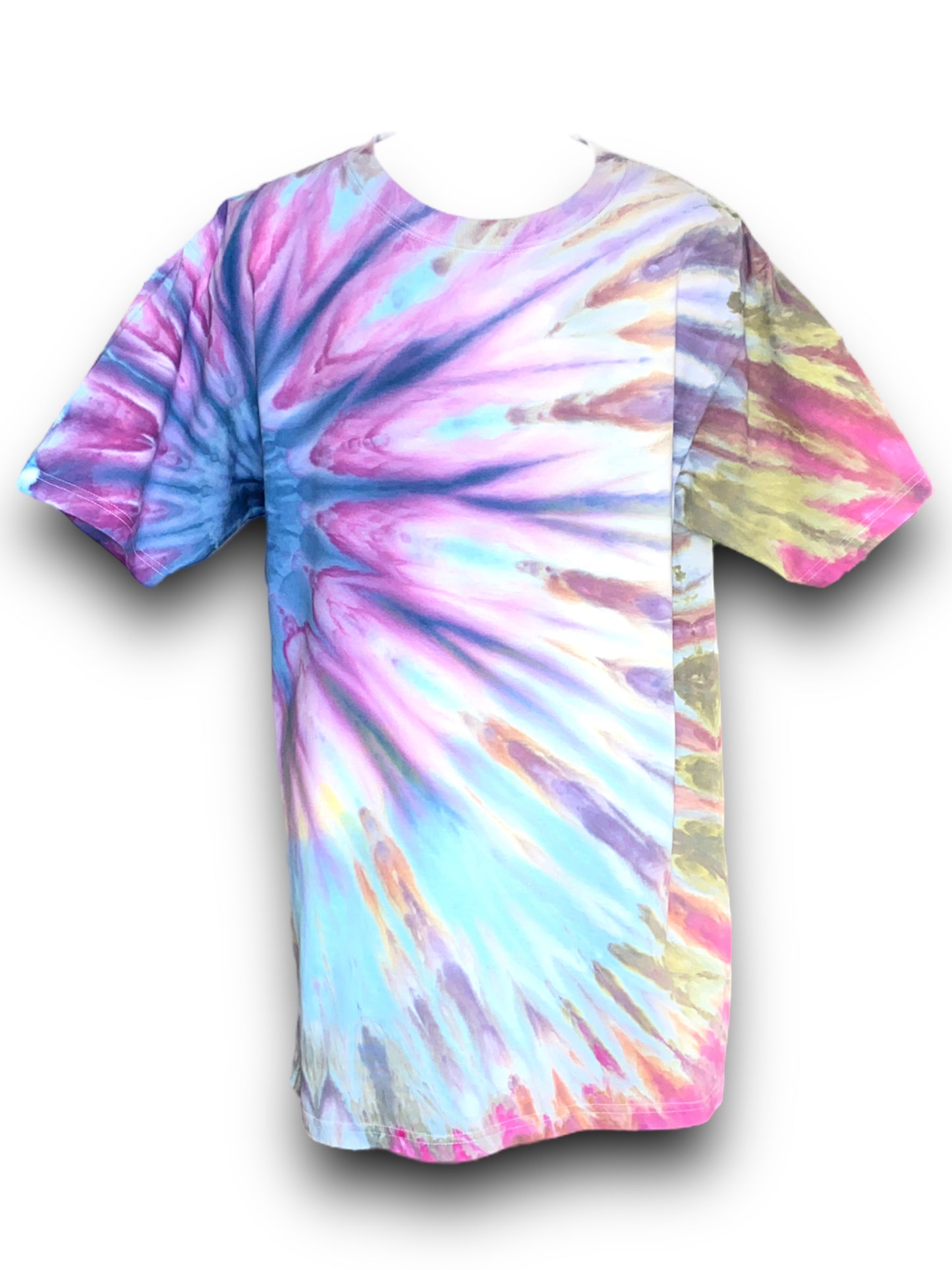 Purple Fan Fold Tie Dye T-Shirt