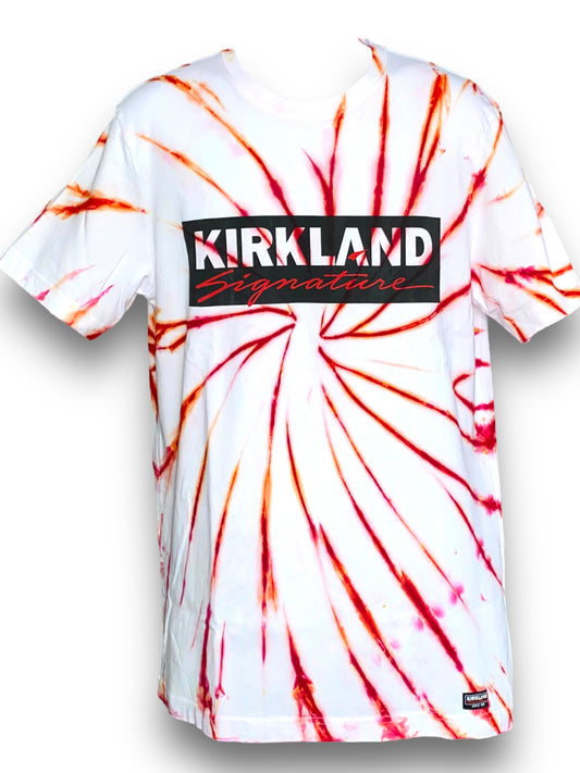 Red & White Tie Dye Swirl, Kirkland T-Shirt