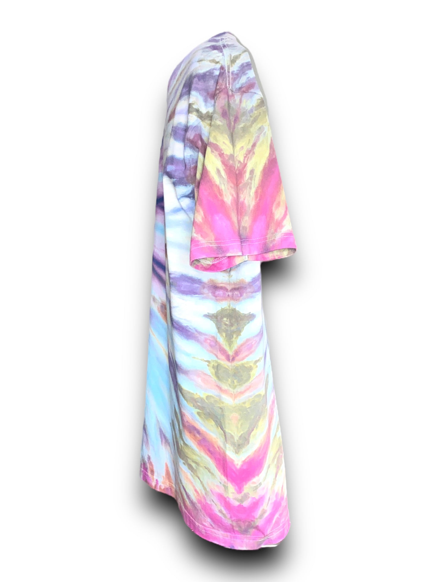 Purple Fan Fold Tie Dye T-Shirt