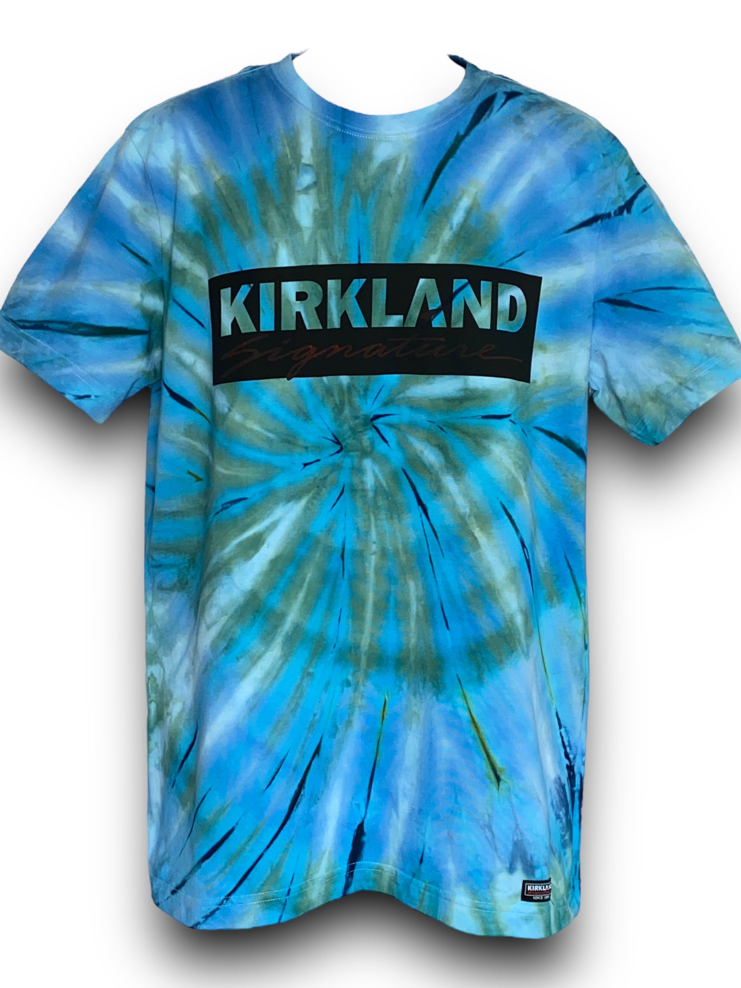 Blue & Green Tie Dye Swirl Kirkland T-shirt