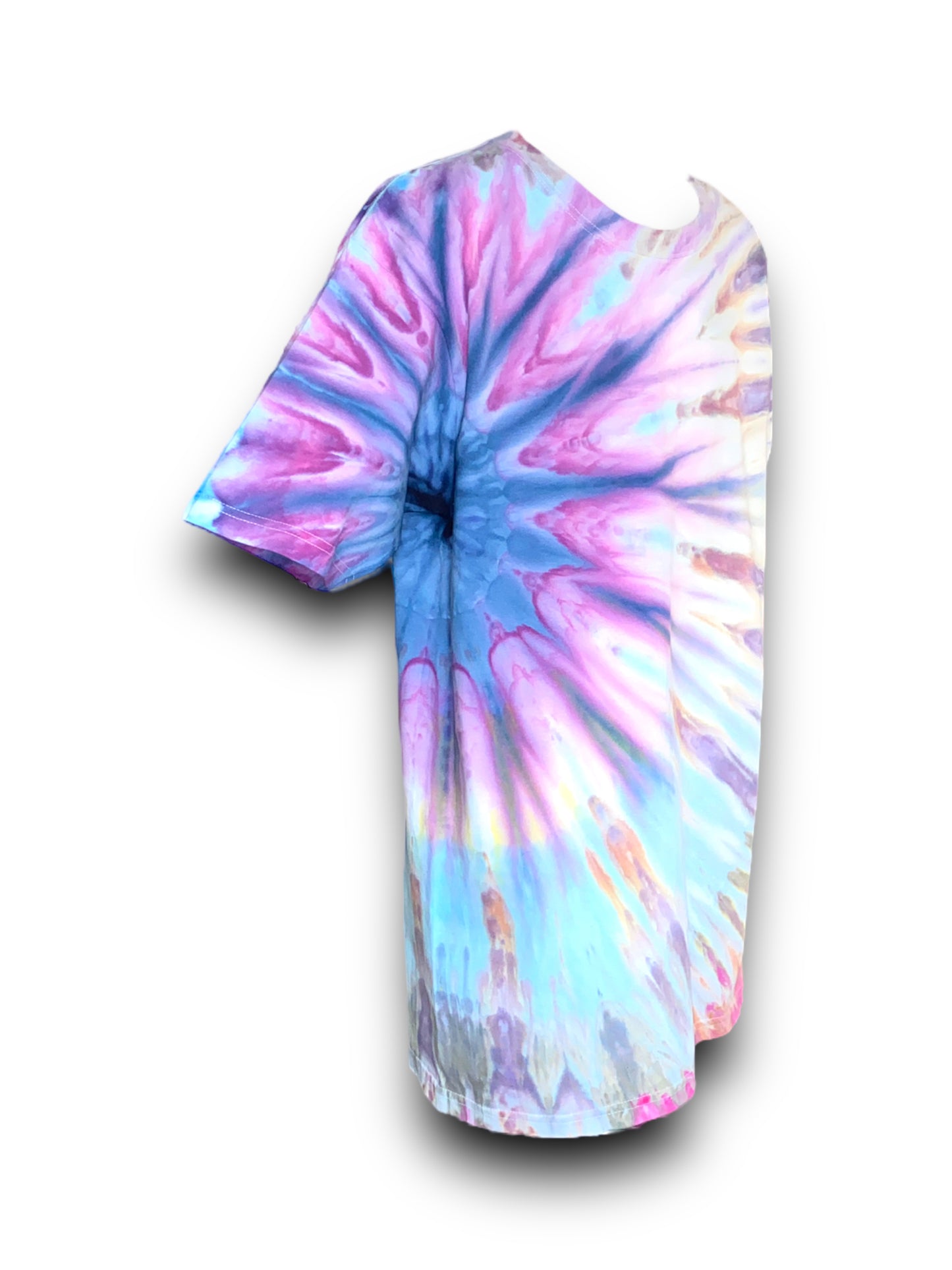 Purple Fan Fold Tie Dye T-Shirt