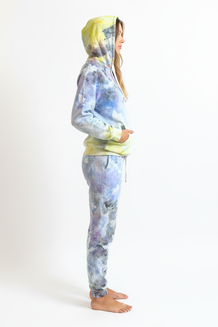 Model side view - Morning Meadow Mist lounge set