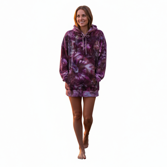 Purple grey hoodie beach on white background