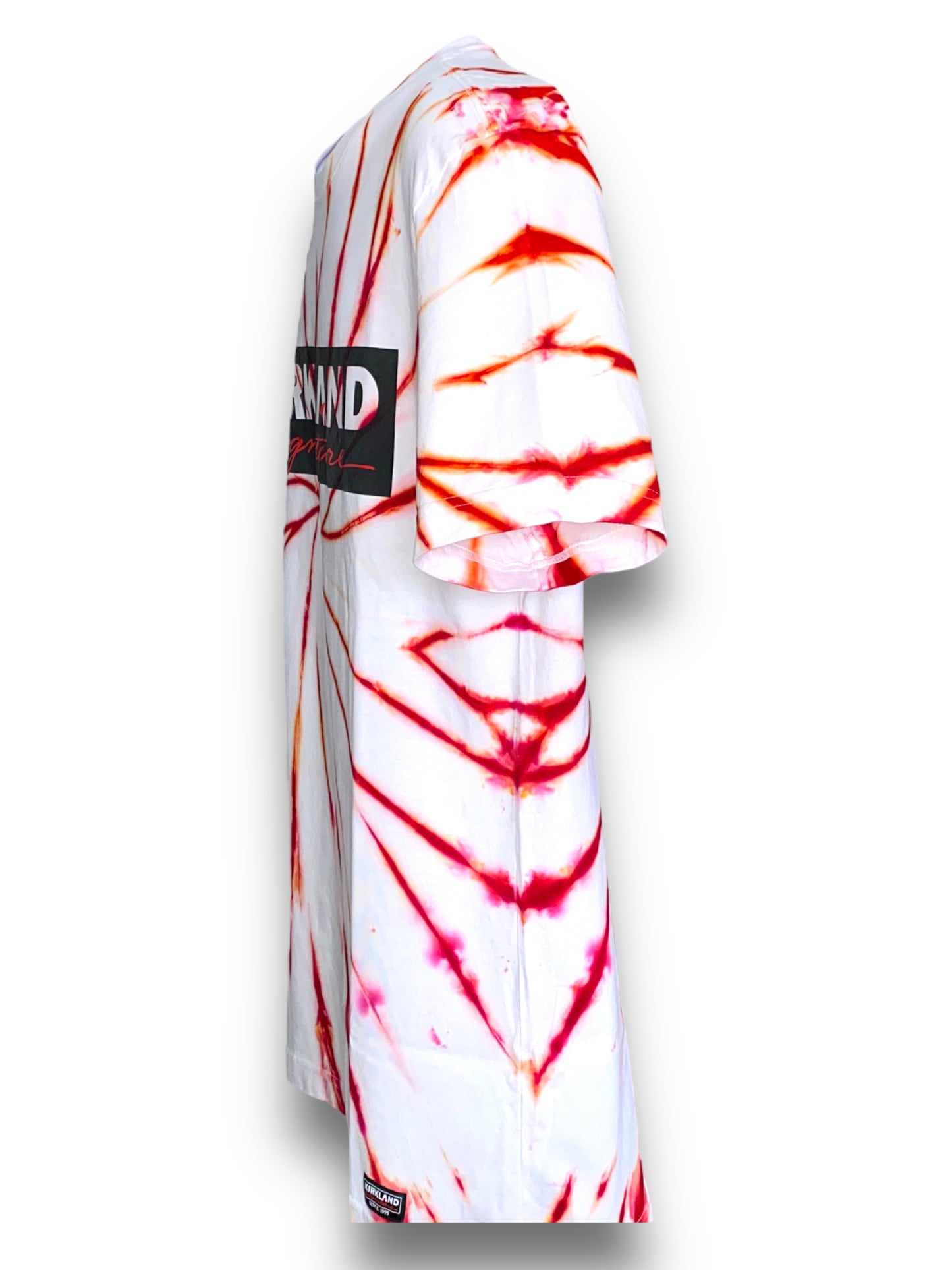 Red & White Tie Dye Swirl, Kirkland T-Shirt